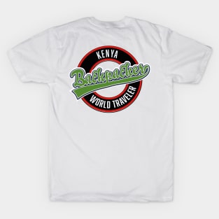 Kenya backpacker world traveler logo T-Shirt